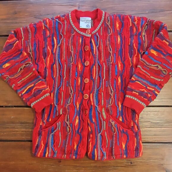 Purely Australian Clothing Co Sweaters - Vintage Purely Australian Clothing Co Cardigan Sweater 3D Geo Multicolor Size XS